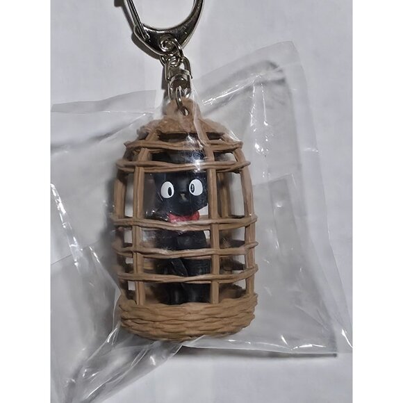 NWT Studio Ghibli Park Japan Kiki's Delivery Service Jiji In Cage 3D Keychain - Picture 3 of 8